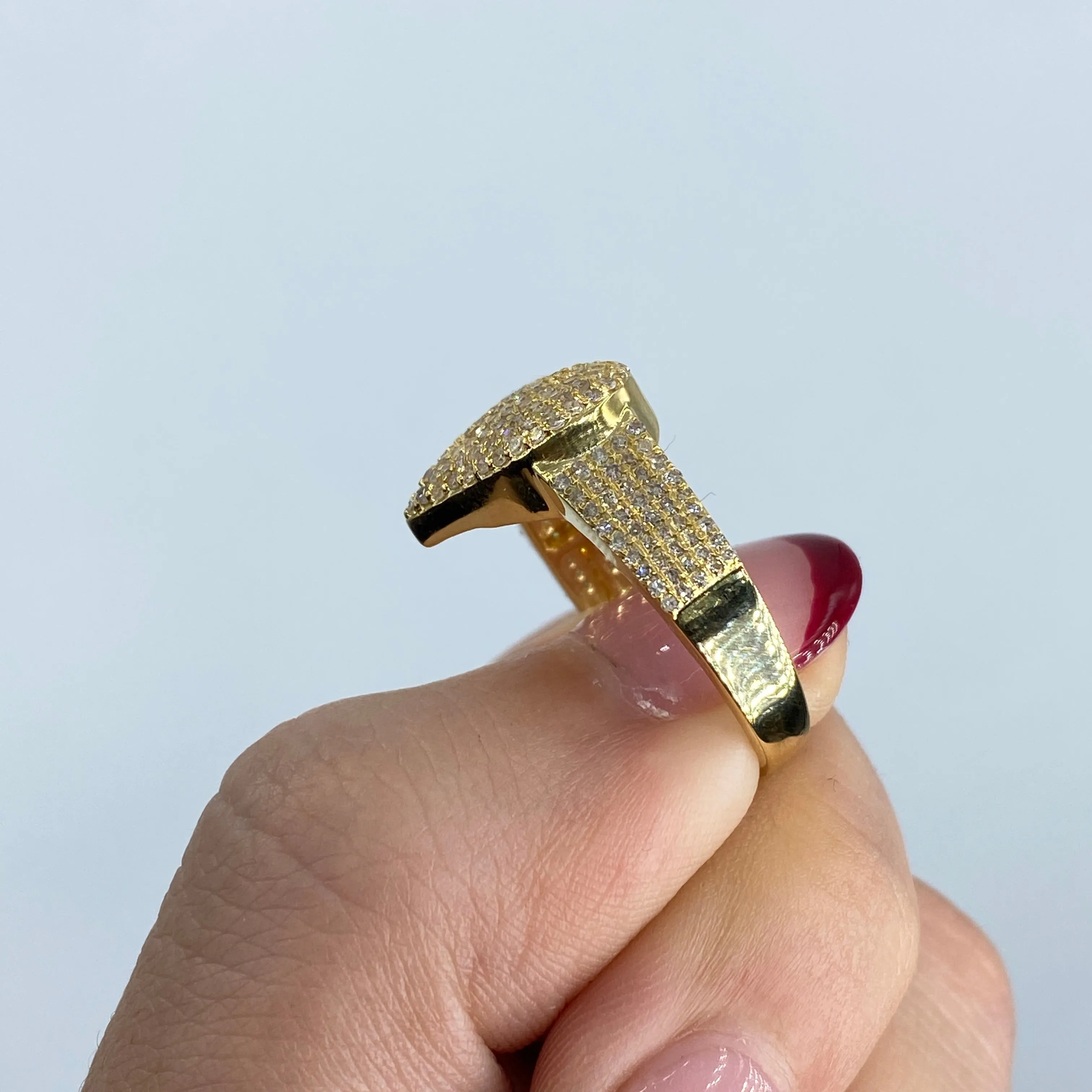 10K Broken Heart Diamond Ring