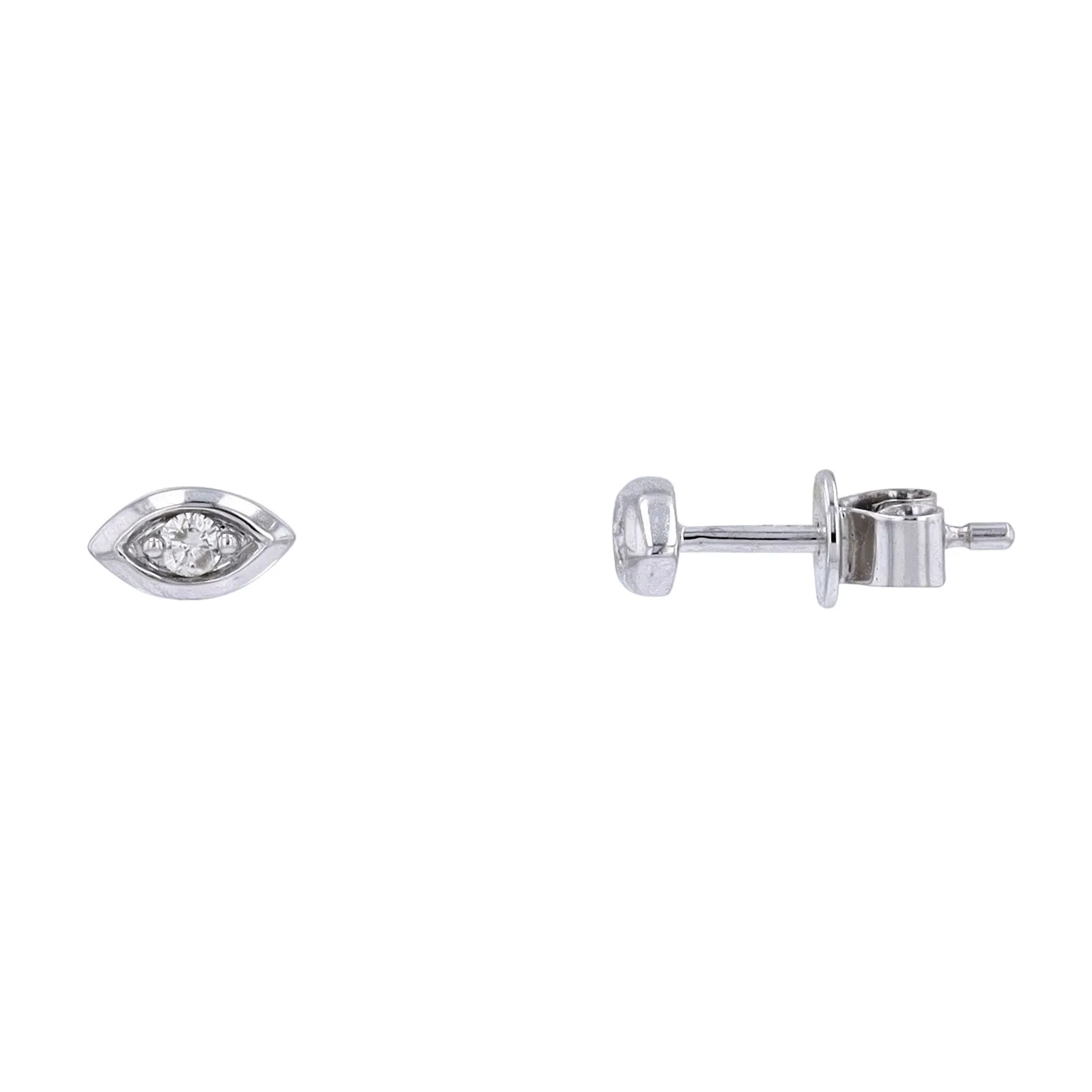 10K Diamond Stackable Marquise Shaped Studs<p><strong>More Colors Available</p></strong>
