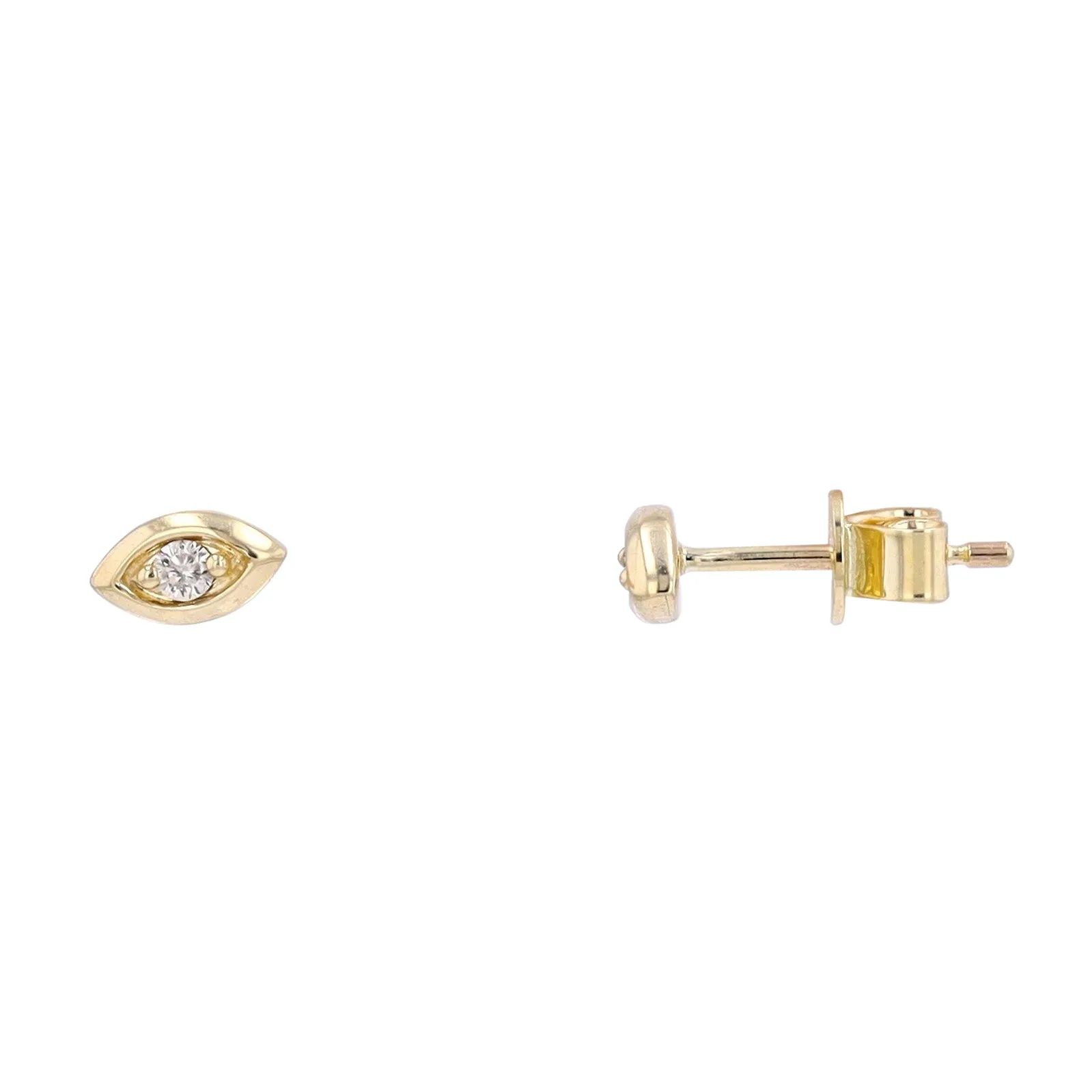 10K Diamond Stackable Marquise Shaped Studs<p><strong>More Colors Available</p></strong>
