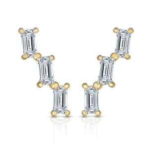 14K Gold Baguette Ear Climber