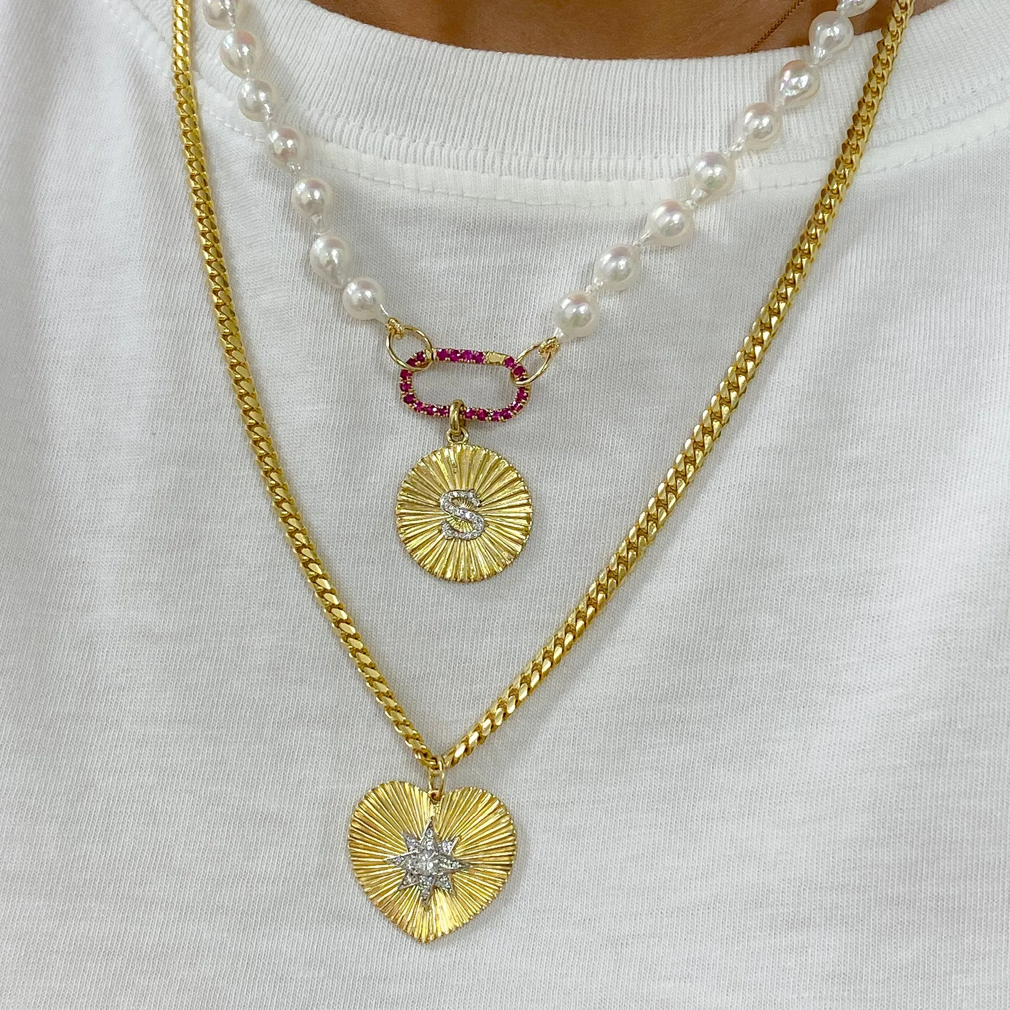 14K Gold Baroque White Freshwater Pearl Beaded Necklace