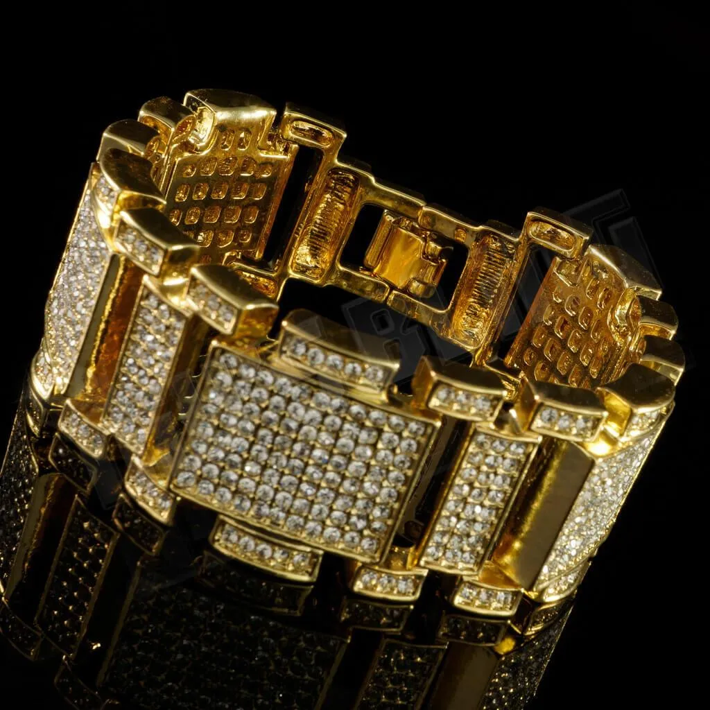 14k Gold Iced Mini Goliath Bracelet