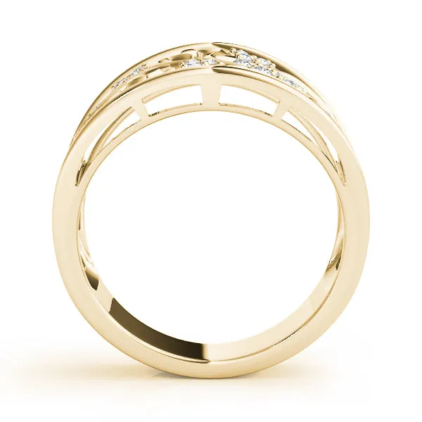 14k Heart Float Fashion Ring with Diamonds