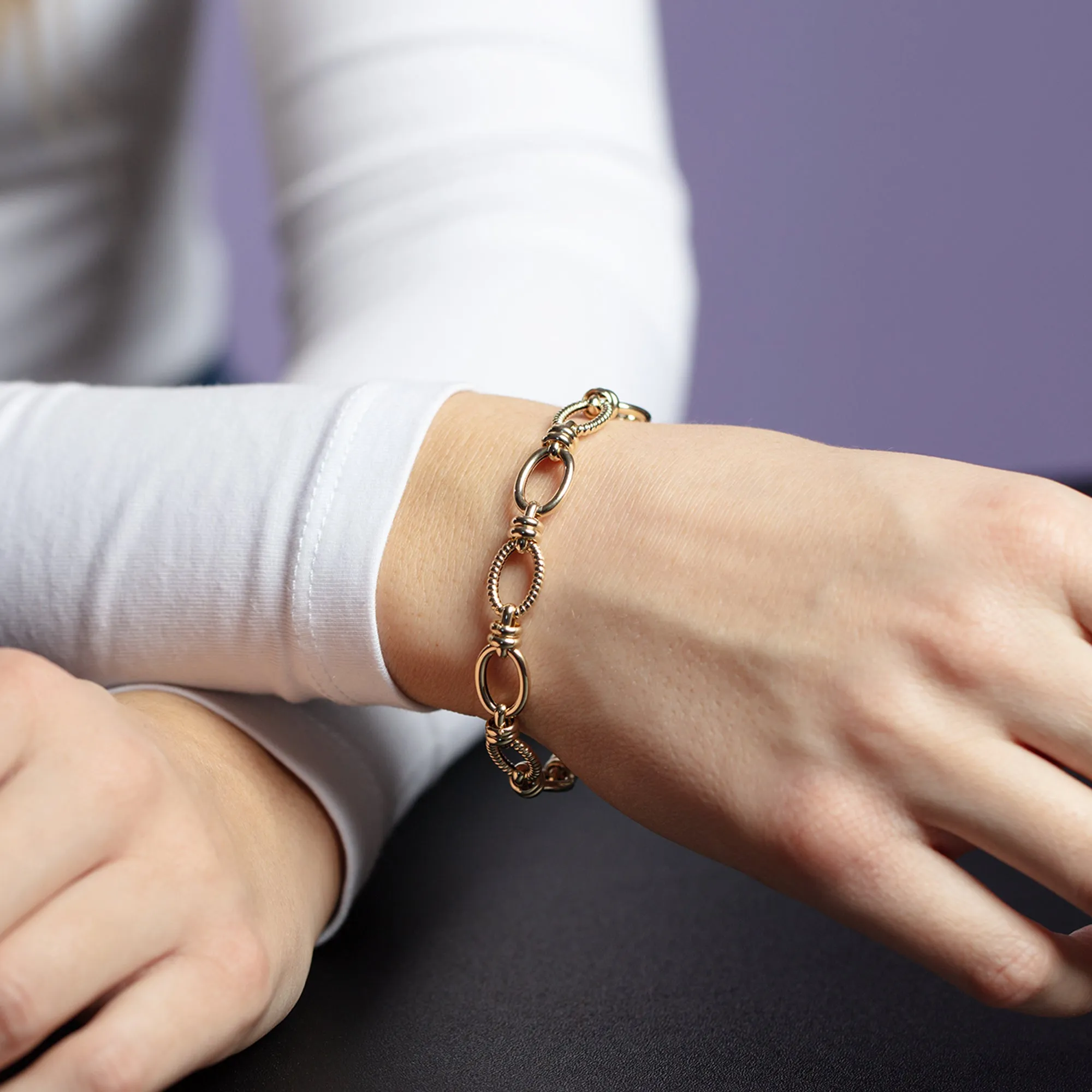 14K La Romana Cable Link Bracelet