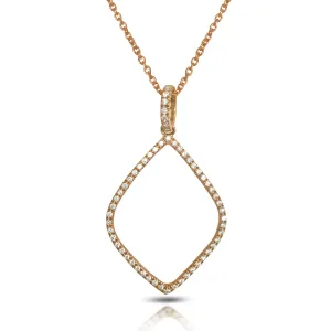14K Open Face Diamond Kite Charm Pendant MP13265