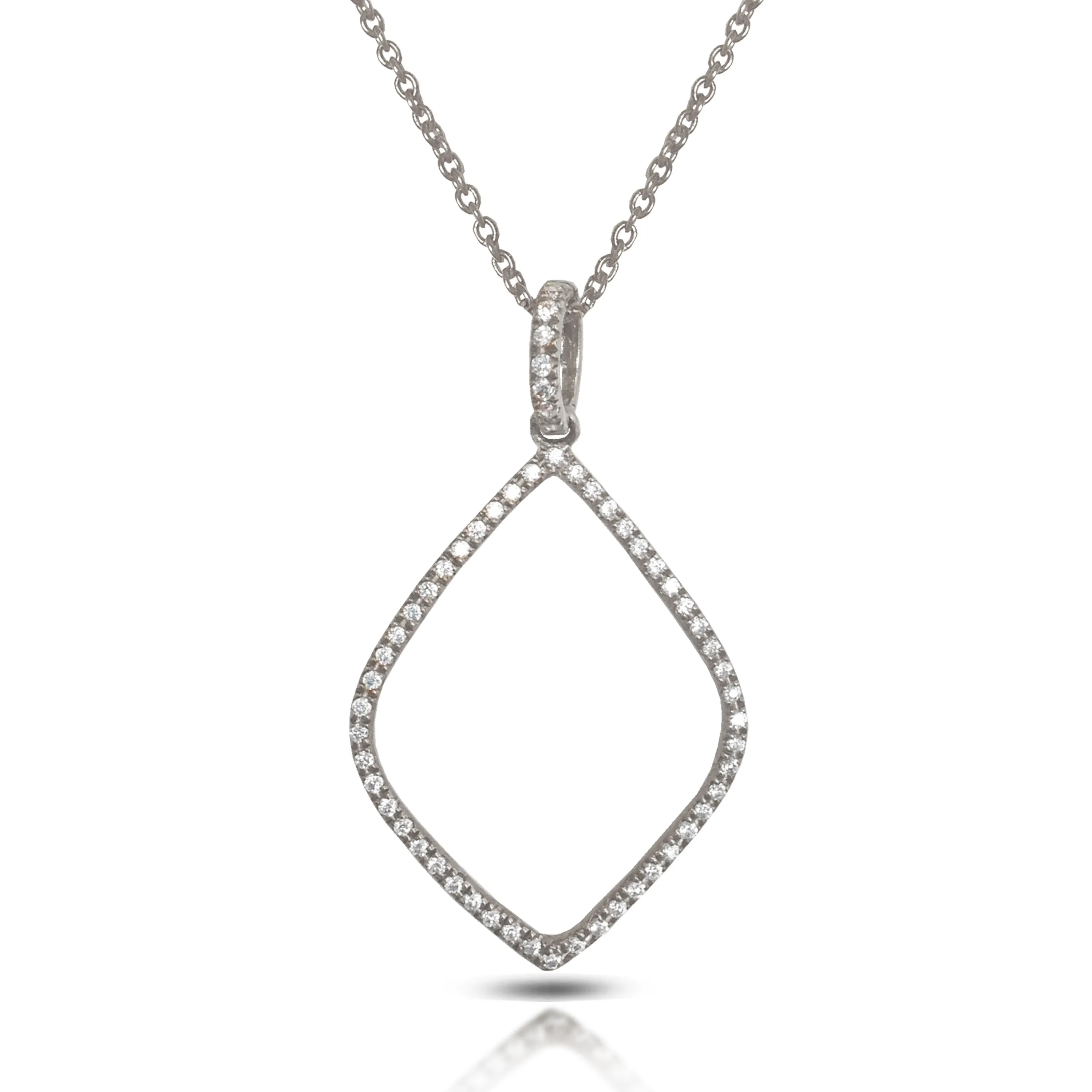 14K Open Face Diamond Kite Charm Pendant MP13265