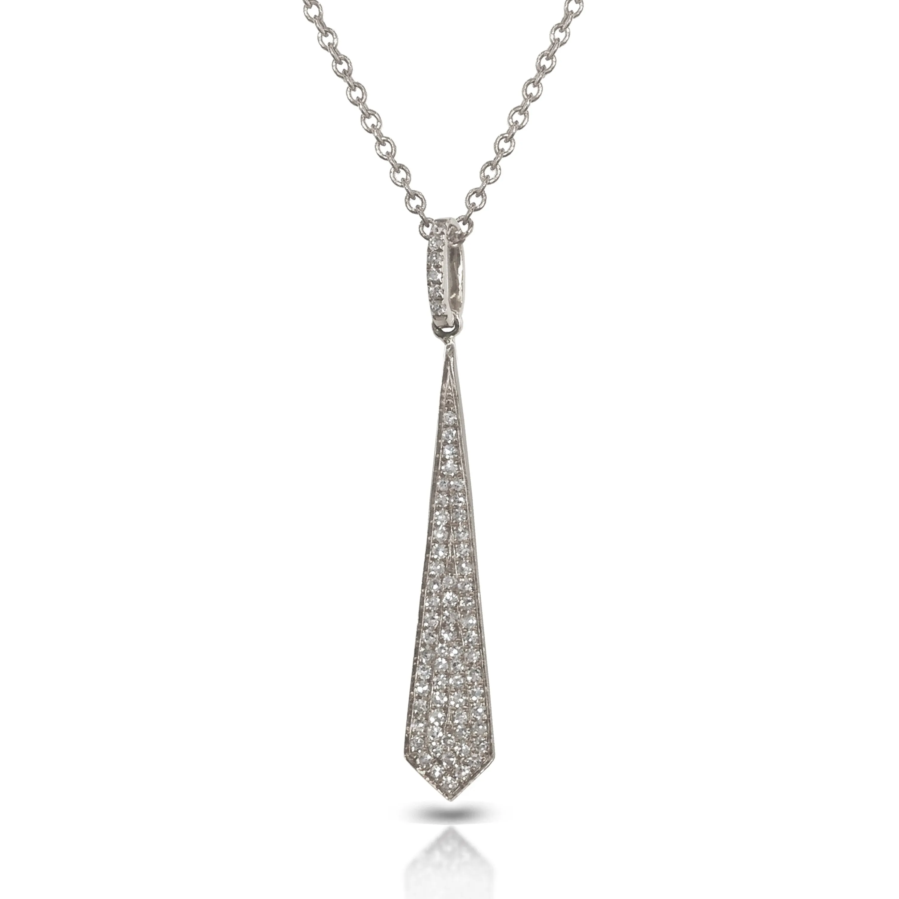 14K Pave Diamond Spear Charm Pendant MP23757
