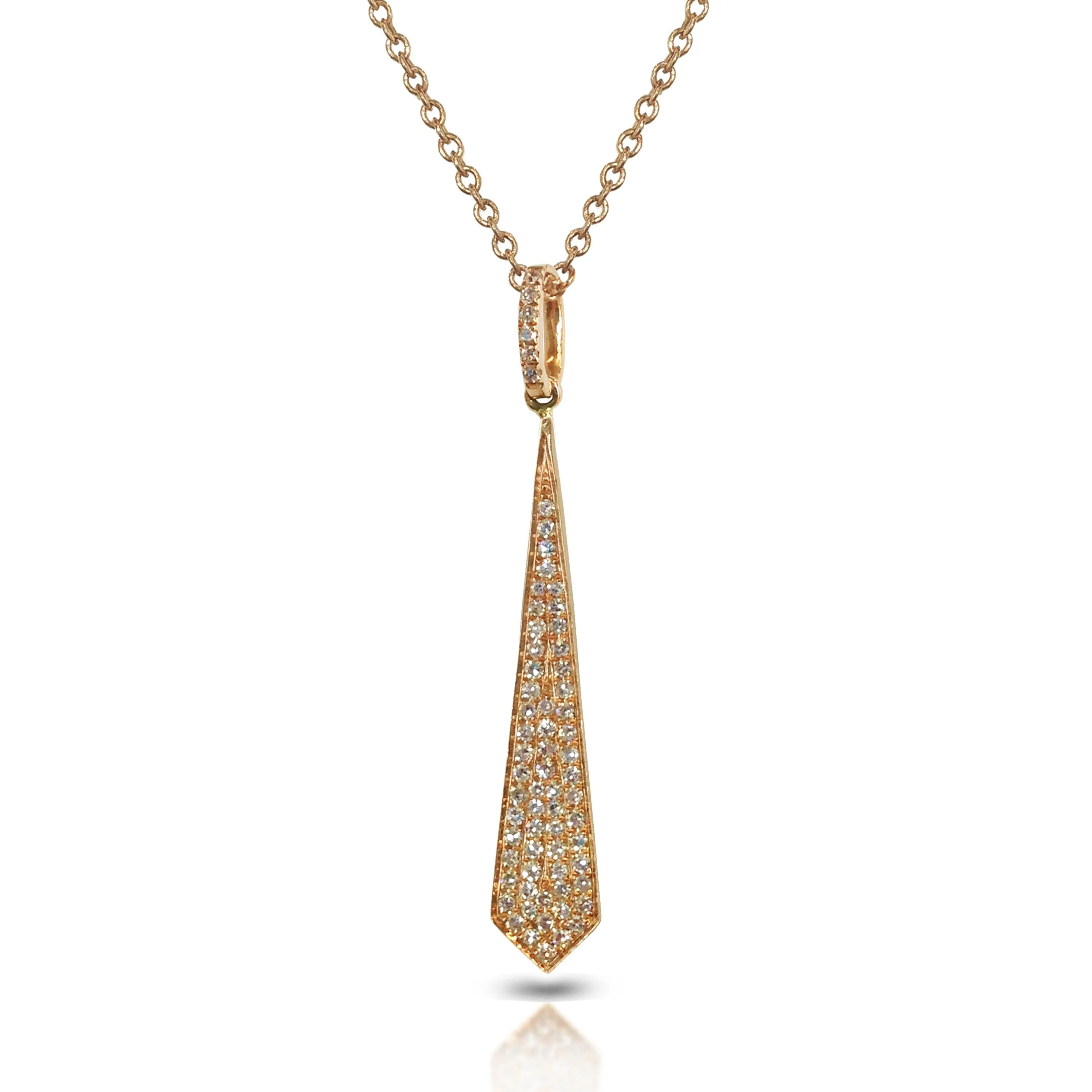 14K Pave Diamond Spear Charm Pendant MP23757