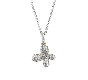 14K pave mini butterfly pendant MP47673
