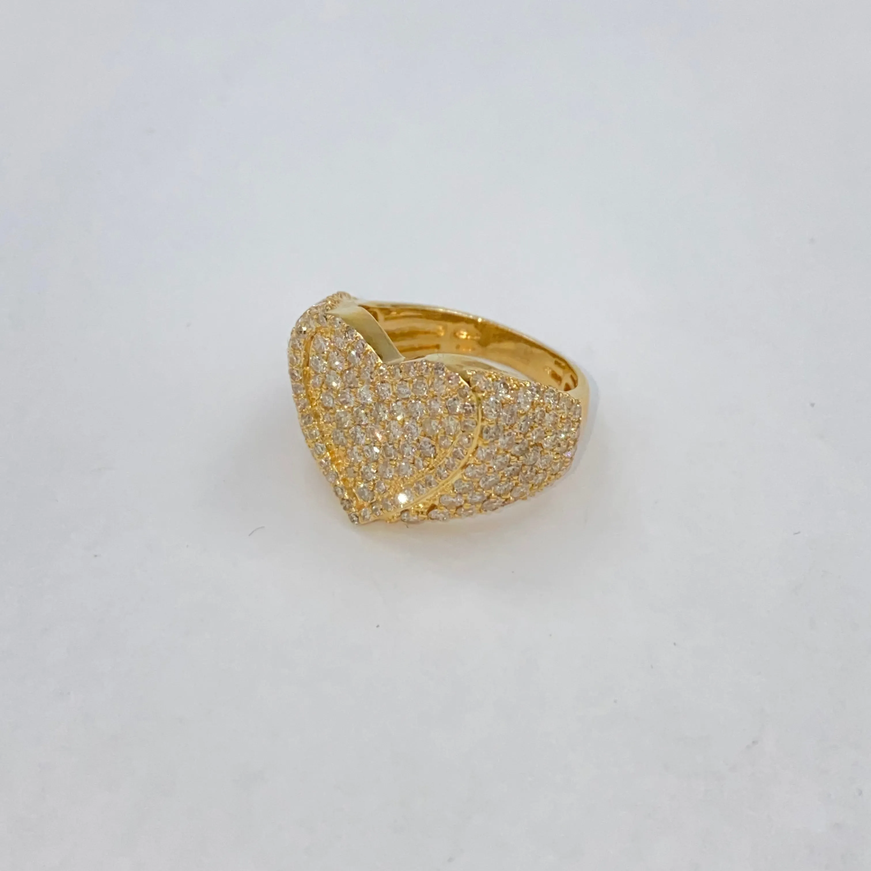 14K Protect Icy Heart Diamond Ring