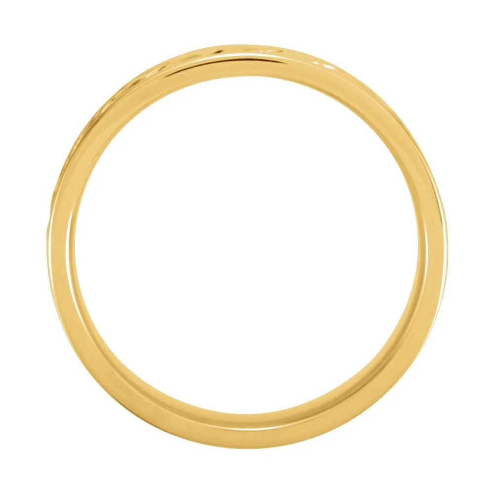 14K Tri-Color 8mm Hand-Woven Comfort Fit Band Size 6