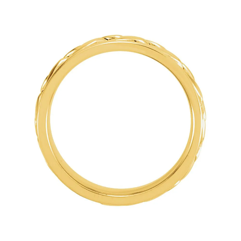 14K Yellow & White 8mm Hand-Woven Band Size 11
