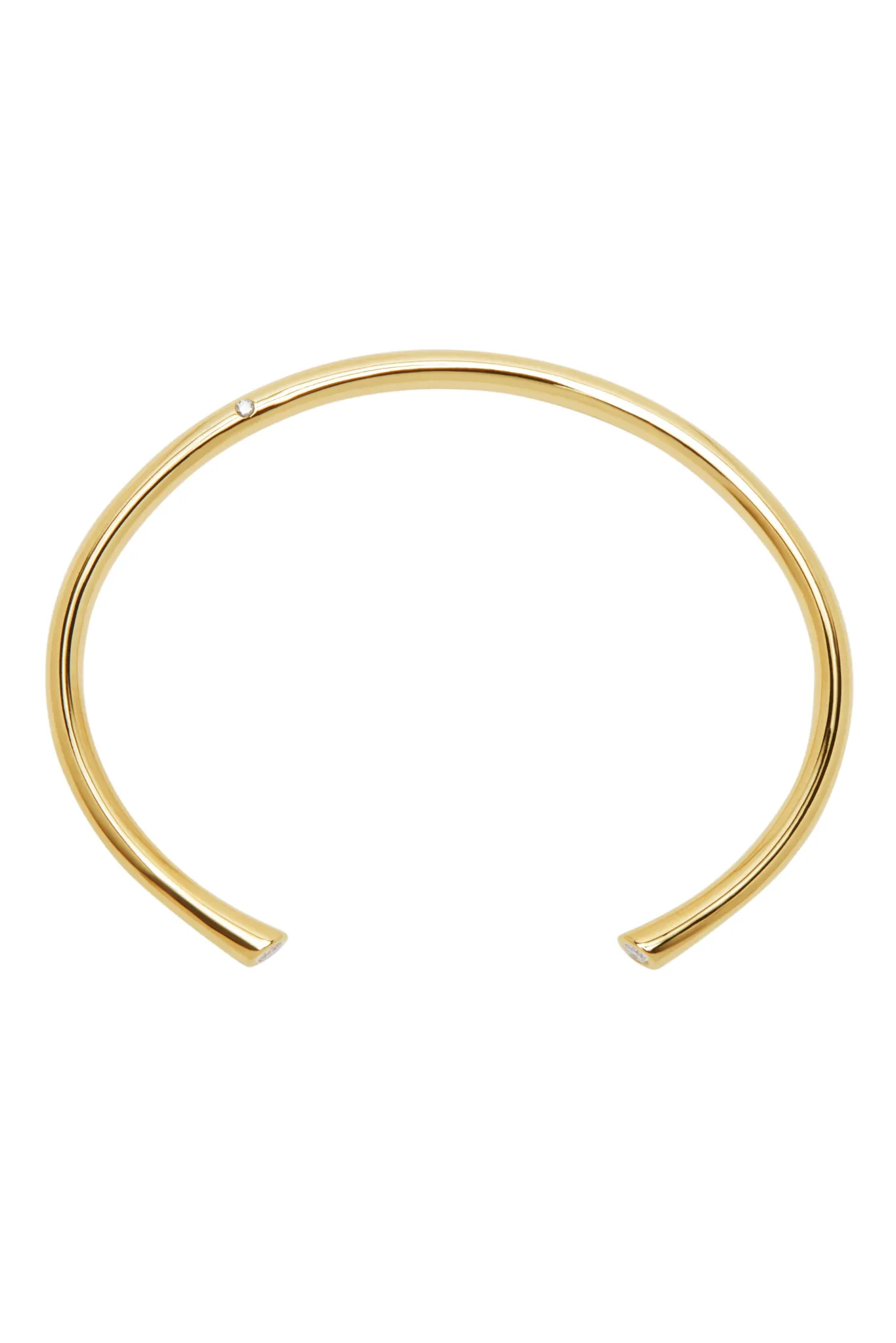 14k Yellow Gold & Diamonds Coil Cuff, 3mm w/ Hidden Diamonds Cuff Bracelet