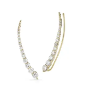 14K Yellow Gold Diamond Ear Climber (.25ctw)