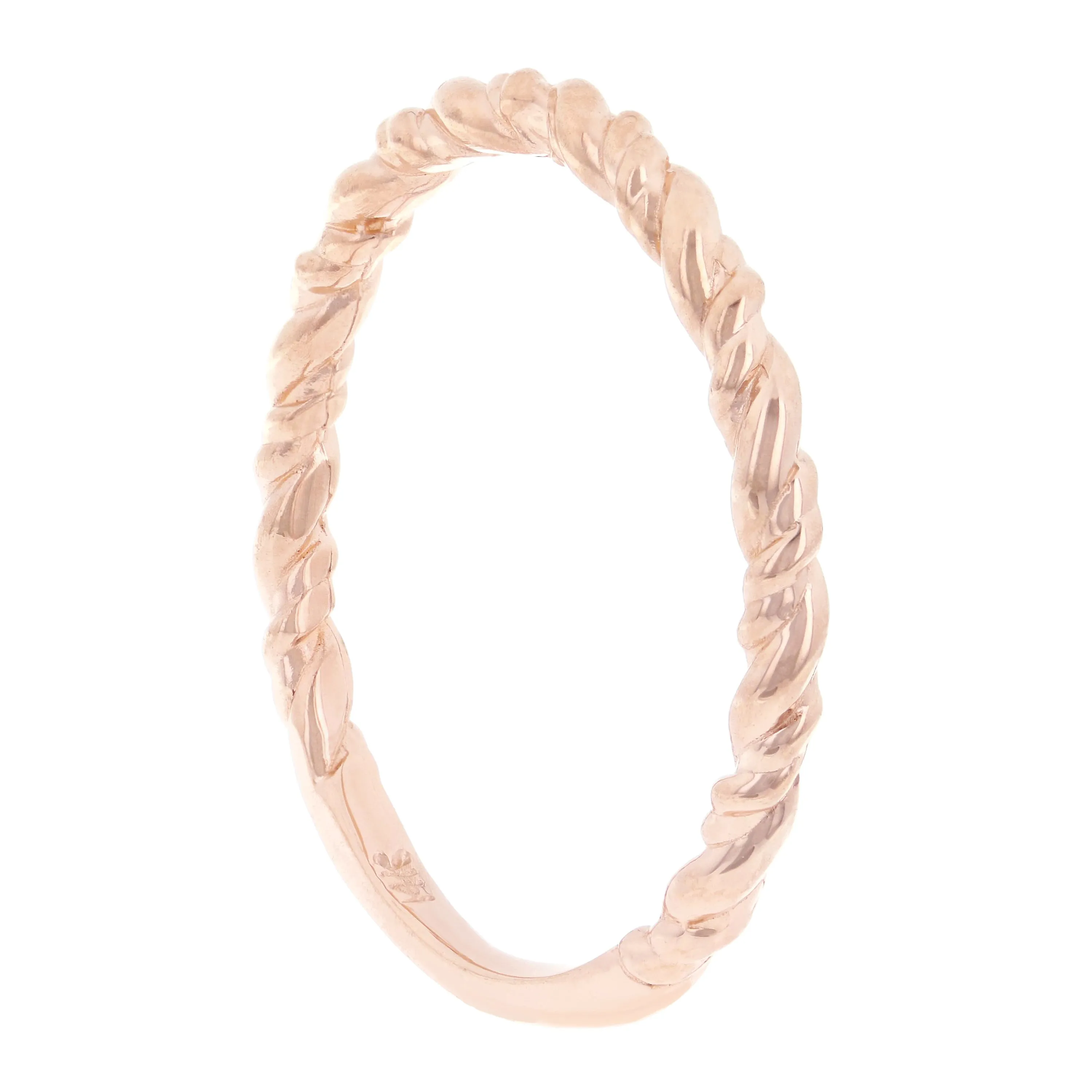 14k Yellow Gold Twisted Rope Stackable Ring 1.6 grams Size 6.75