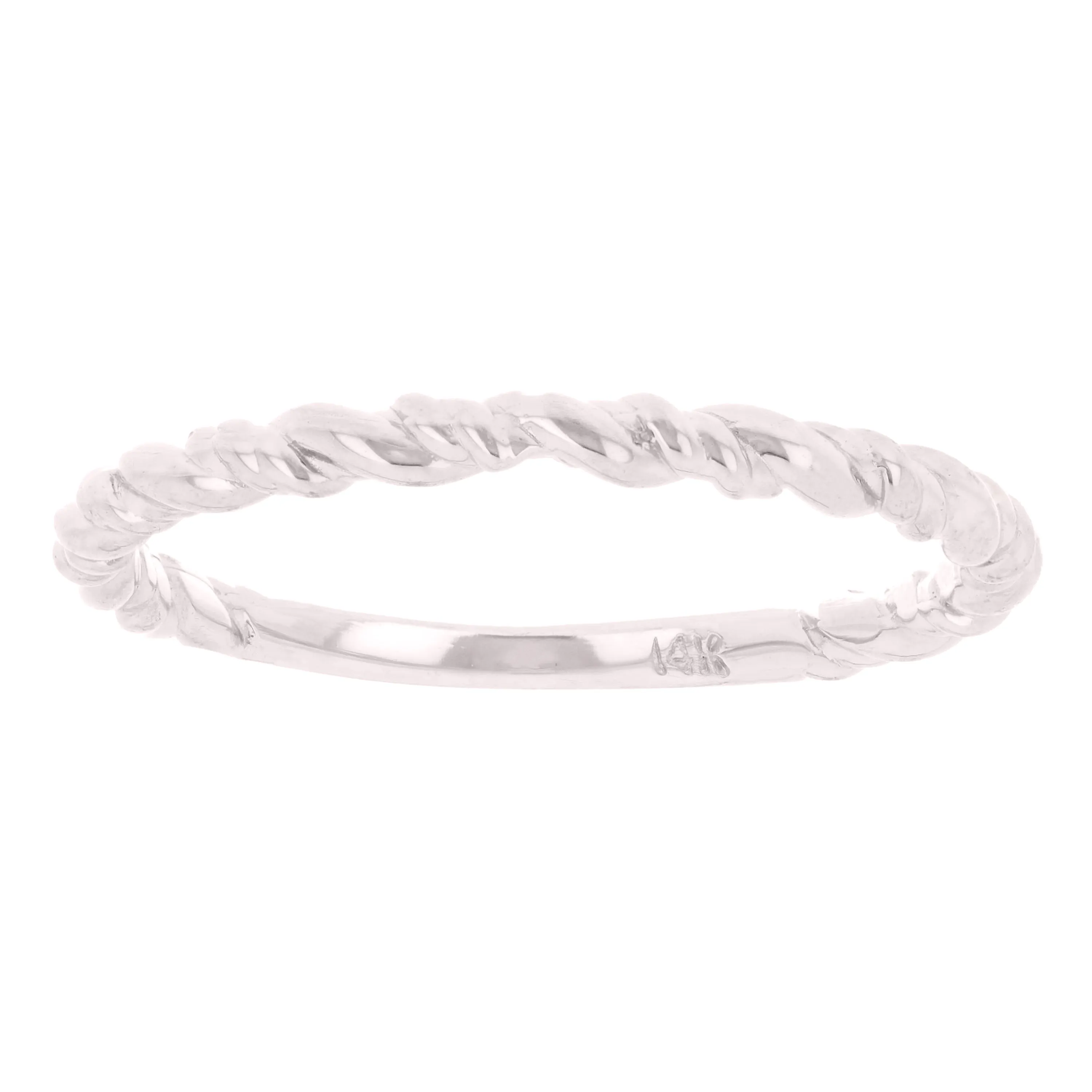 14k Yellow Gold Twisted Rope Stackable Ring 1.6 grams Size 6.75