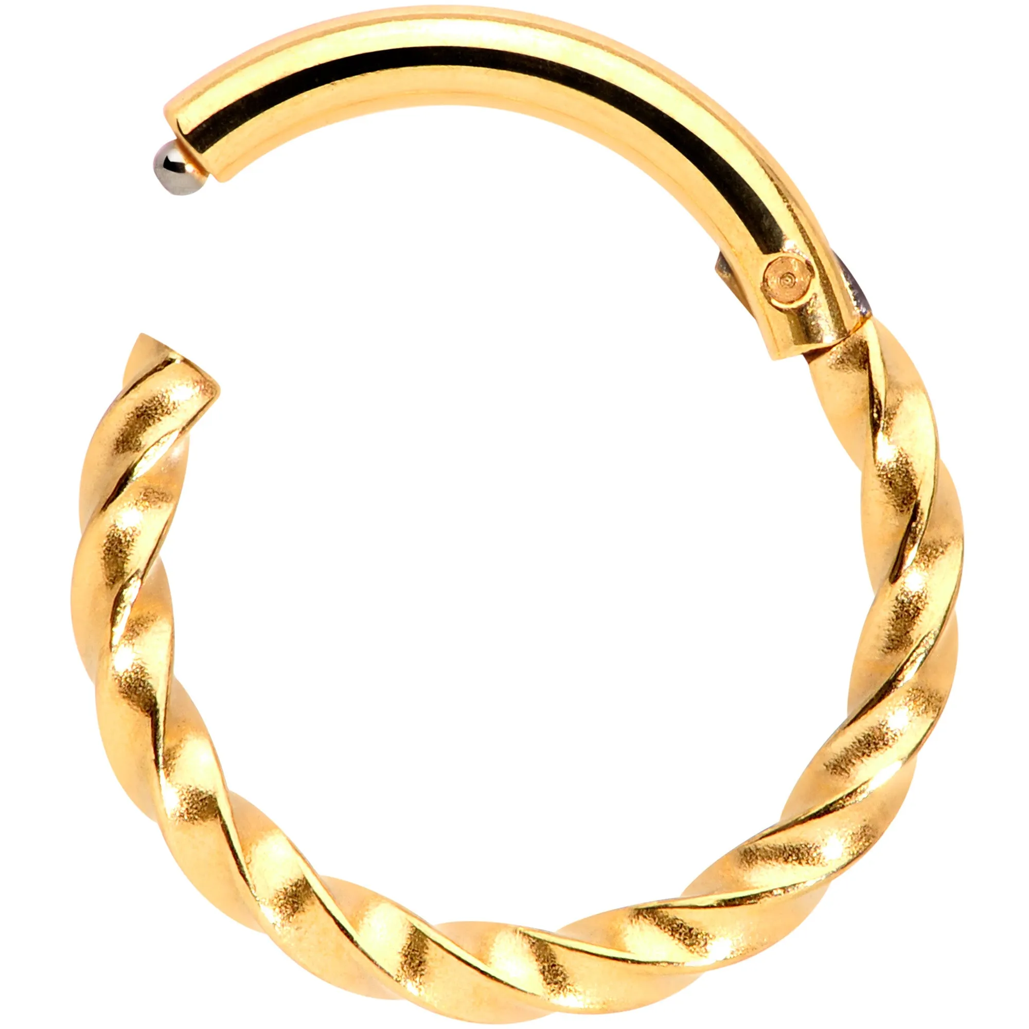 16 Gauge 5/16 Gold Tone Twisted Elegance Cartilage Clicker