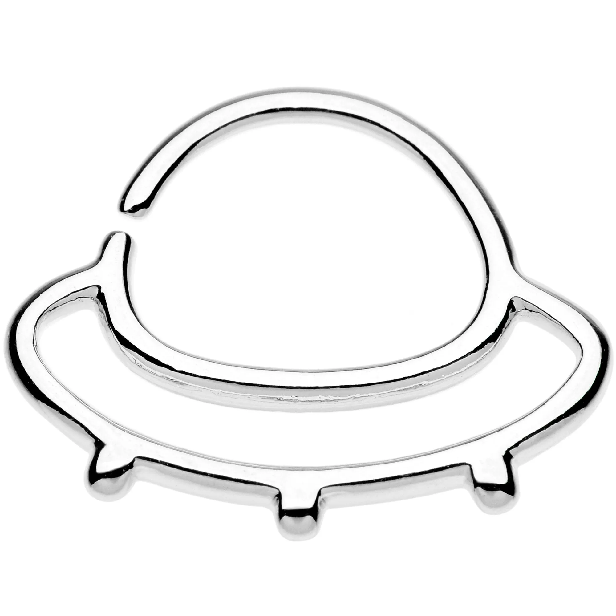 16 Gauge 5/16 Outer Space UFO Septum Ring Pack Set of 3