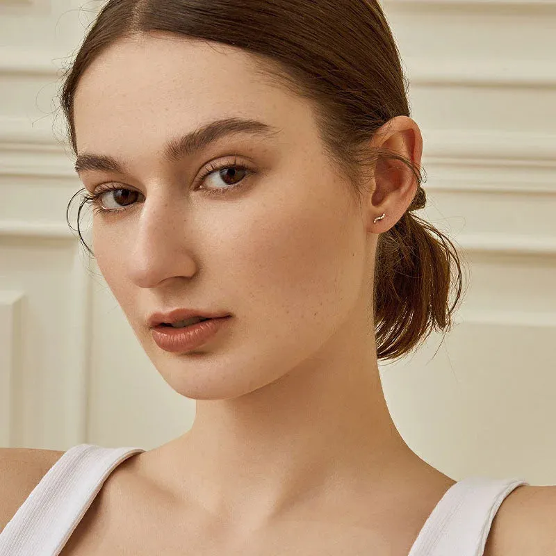 18K Gold Stackable Wave Essentials Stud Earring