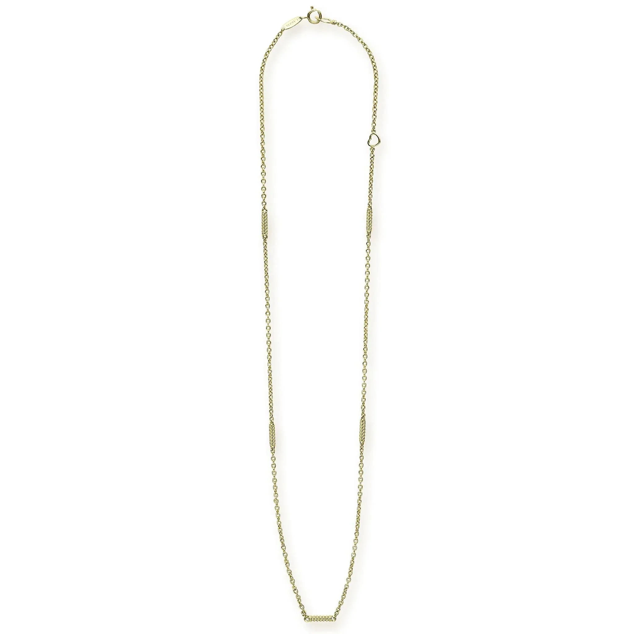 18K Gold Superfine Station Chain Necklace