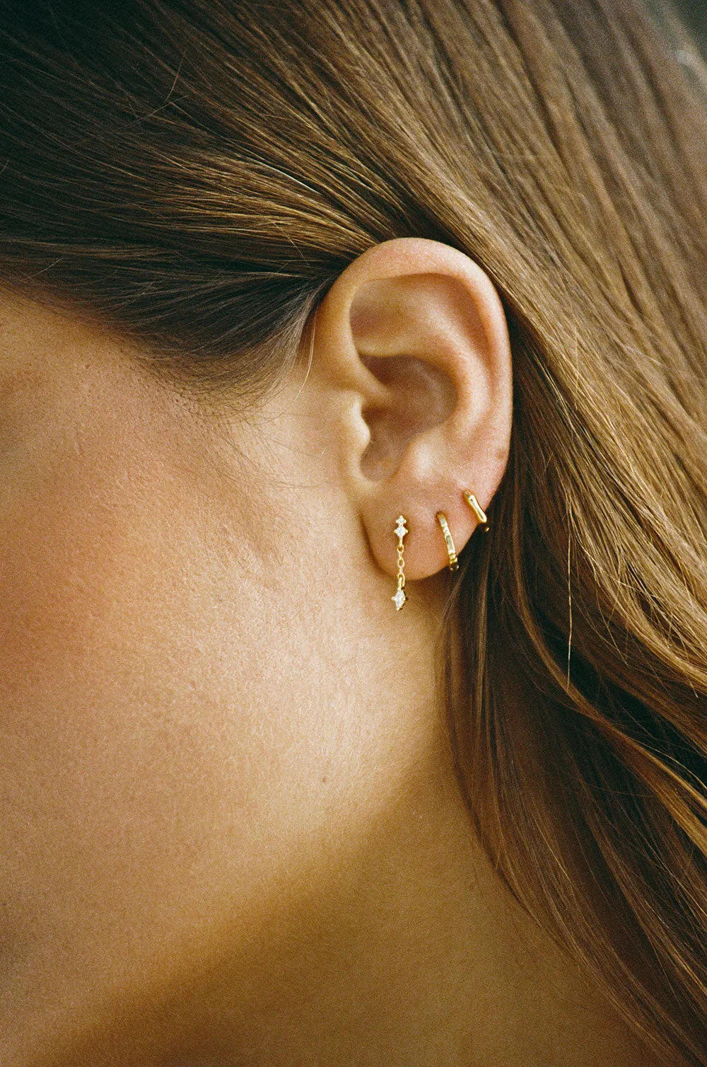 18K Layton Drop Chain Earrings