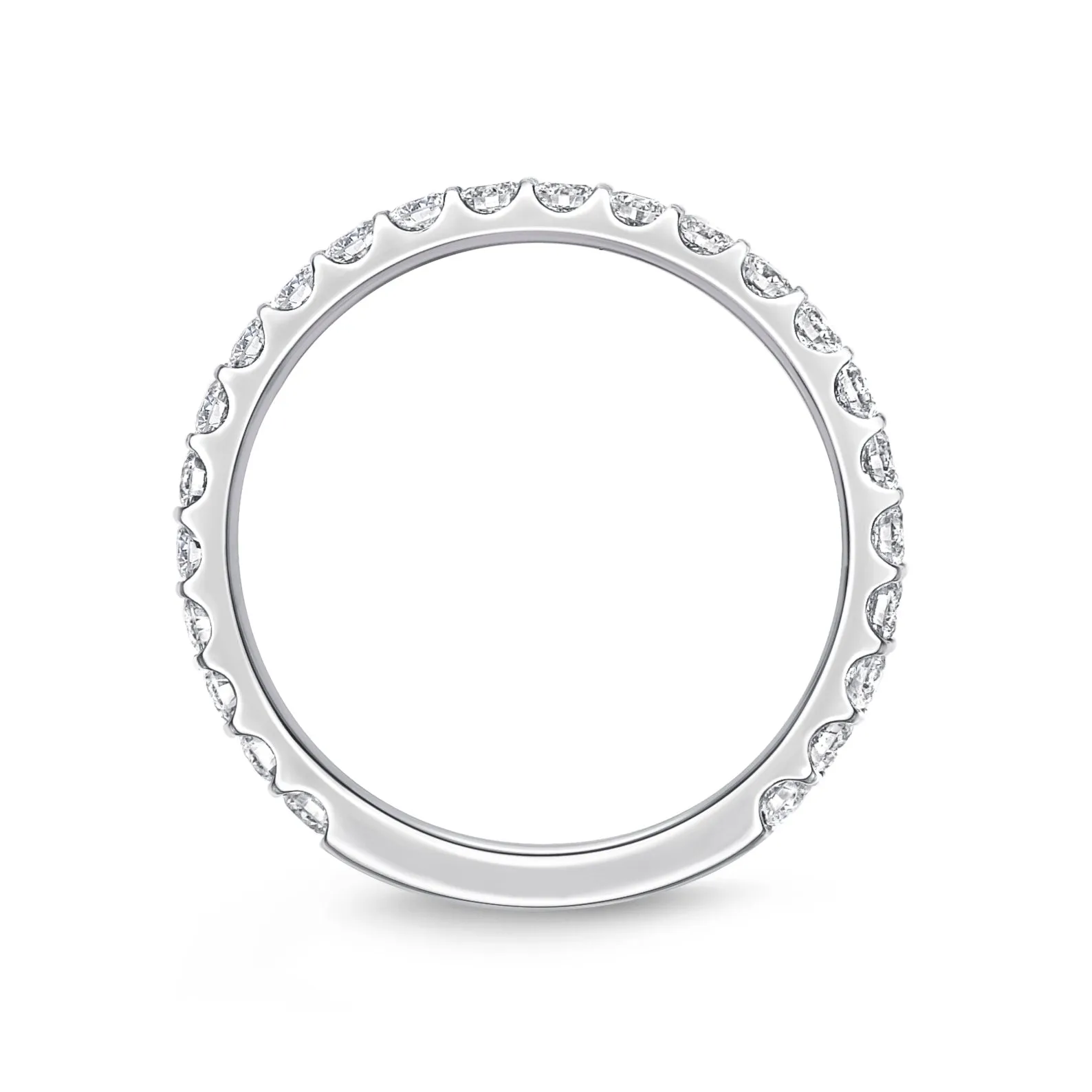 18K WHITE GOLD ODESSA 3/4 DIAMOND BAND .79CT
