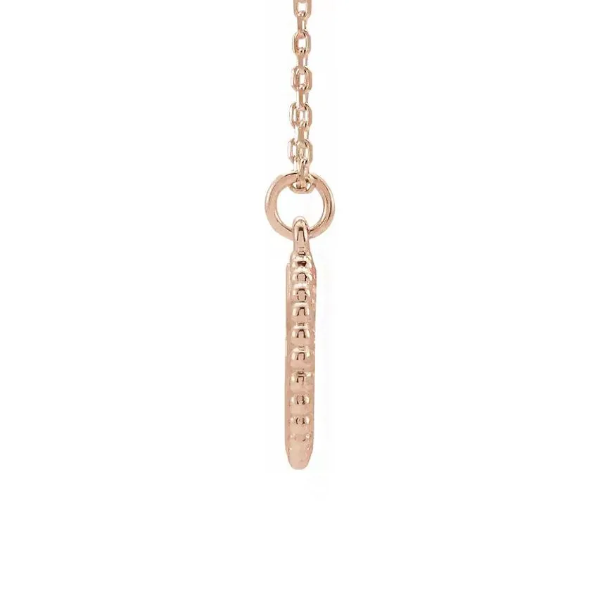 18K Yellow Gold-Plated Engravable Beaded Necklace