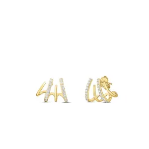 18K Yellow Gold Roberto Coin Diamond Climber Earrings