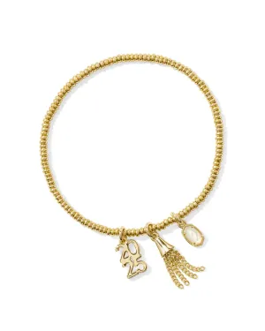 2025 Graduation Stretch Bracelet Gold