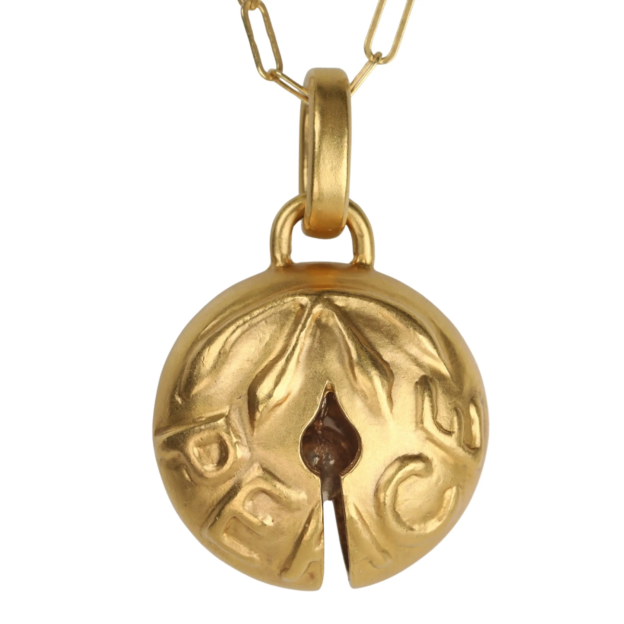 22K "Peace & Love" Bell Charm