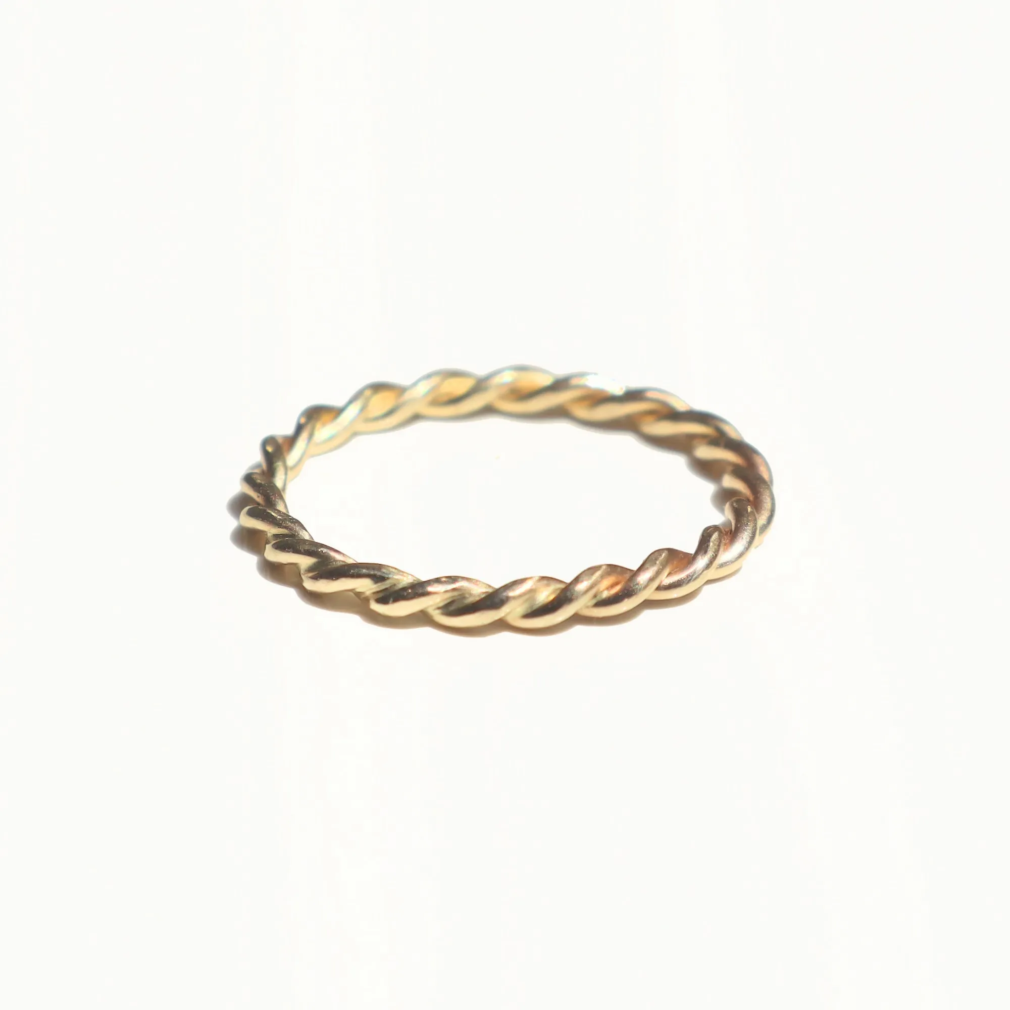 2mm Rope Twisted Gold Ring Size 7