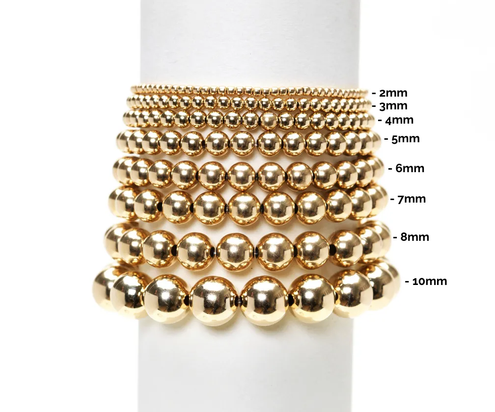 2MM YELLOW GOLD FILLED BRACELET WITH SUNRISE OMBRE GOLD PATTERN
