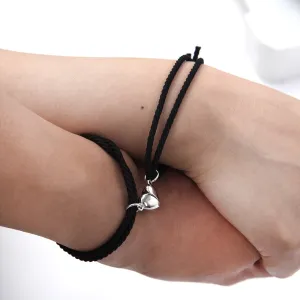 2pcs Heart Matching Friendship Bracelets Magnetic