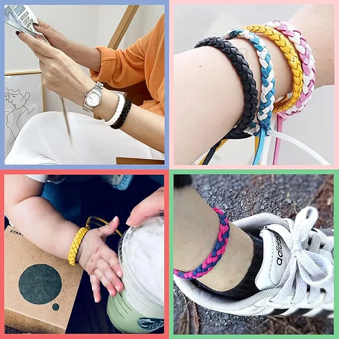 36 Pack Mosquito Repellent Bracelets, PU Leather Insect & Bug Repellent Wrist Bands for Kids & Adults Outdoor Camping Fishing Traveling