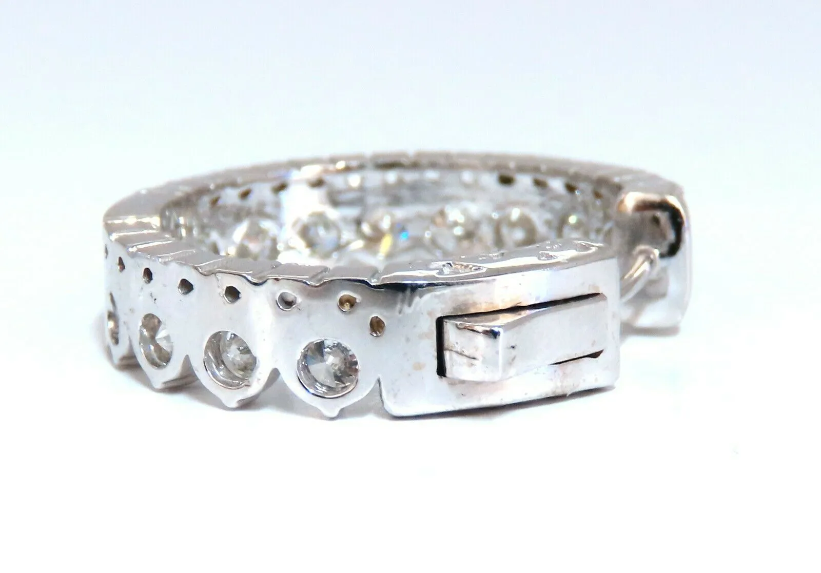 4.70ct Natural Round Diamonds Double Row Ring 14kt stacking deco