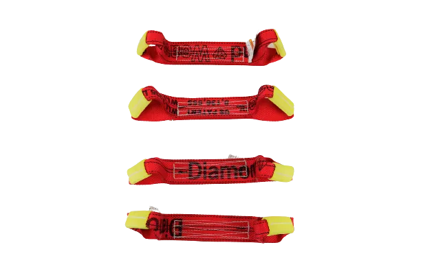 8 Point Kit DIAMOND WEAVE flatbed/rollback 18' car tie-down w/twisted snap hook