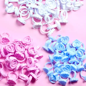 90% OFF! Heart Shape Pigment/Lash Glue Rings - 100 Pack