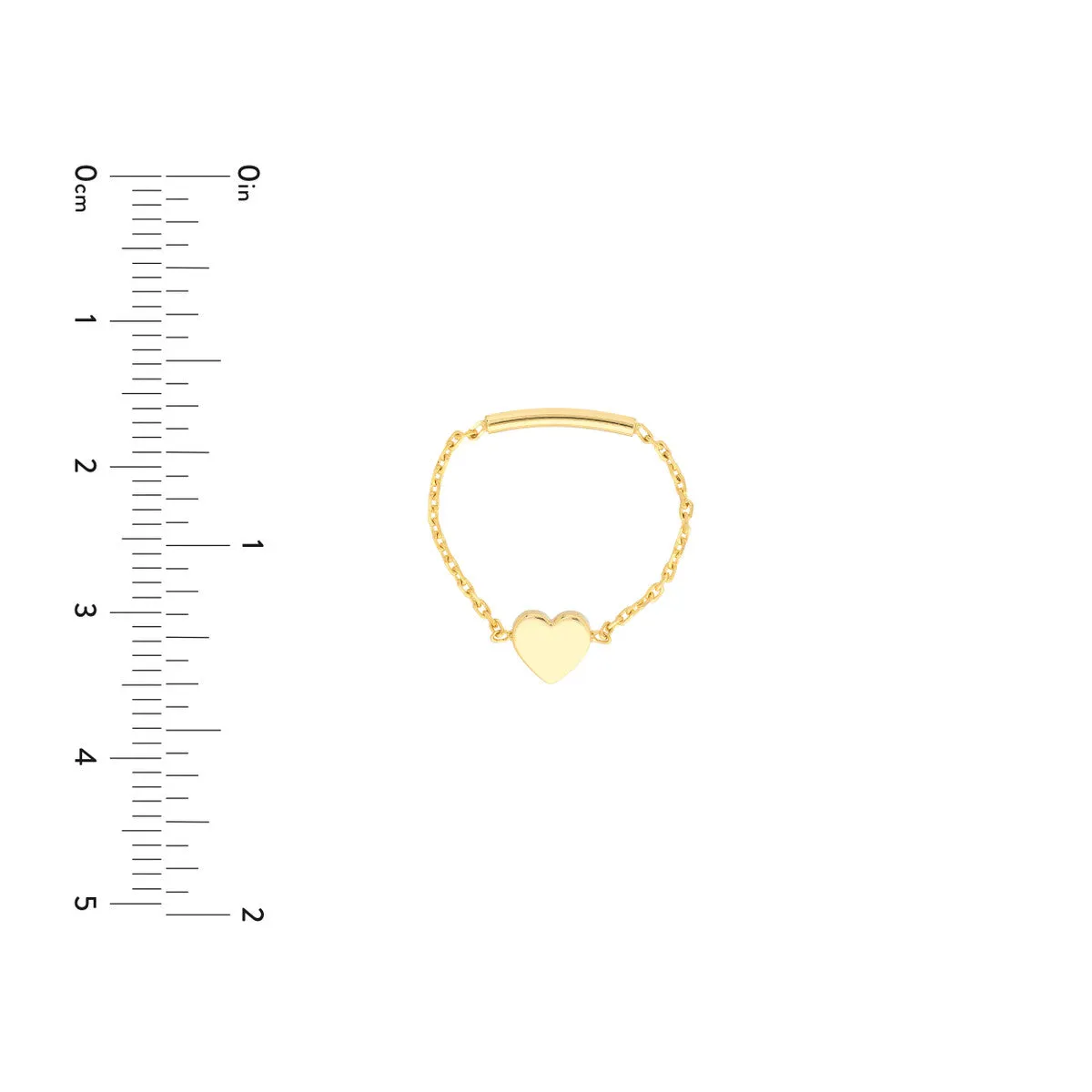 ADDISON LOVE HEART CHAIN RING