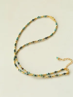 African Turquoise Beaded Necklace