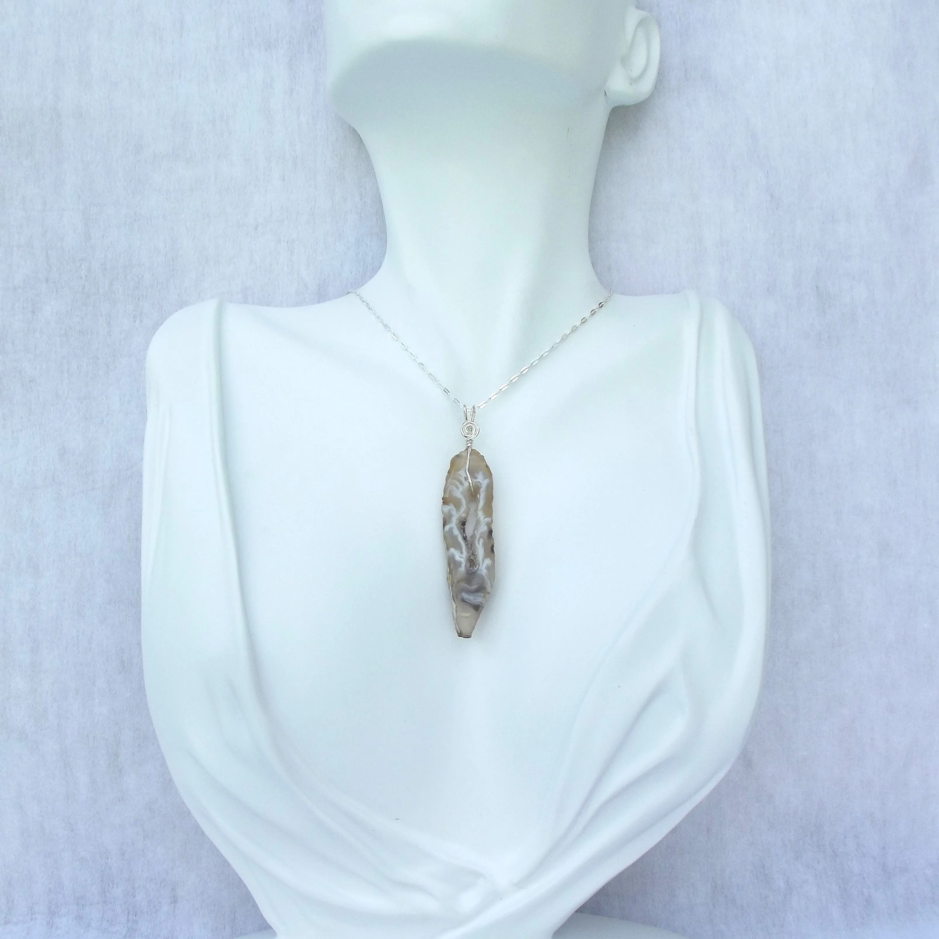 Agate Druzy Slice Necklace