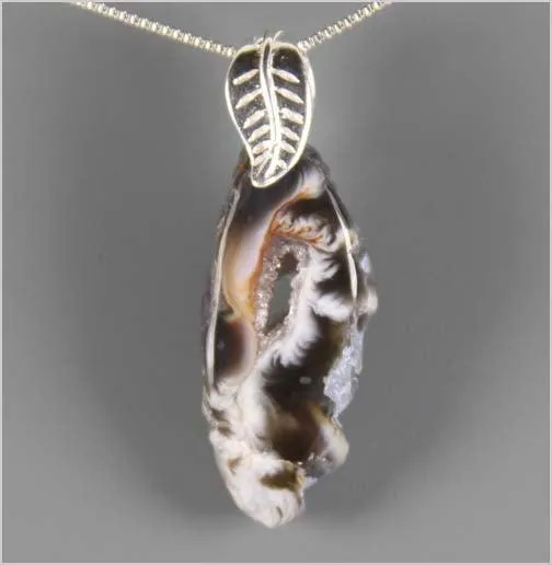 Agate Geode Slice Pendant