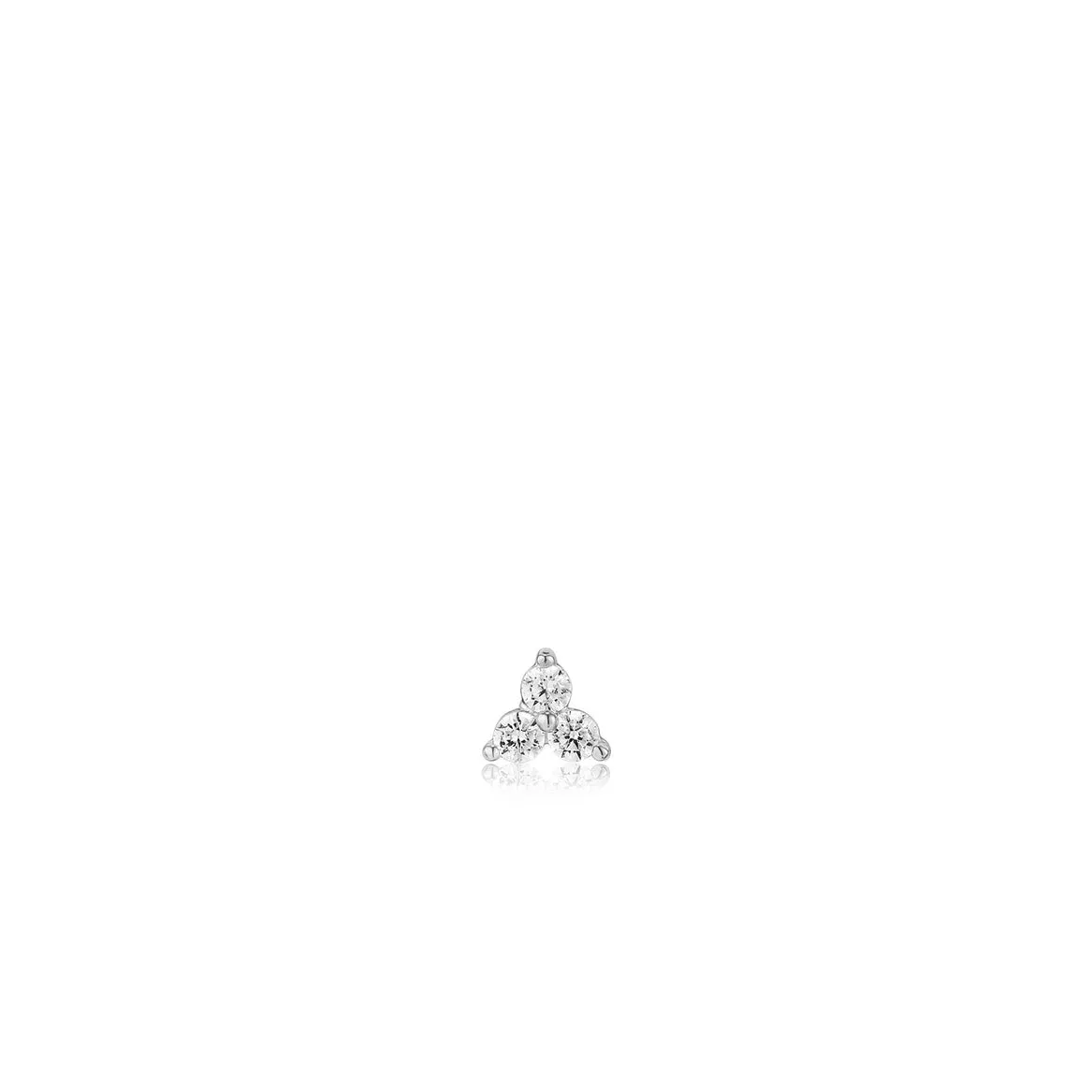 Ania Haie Silver Trio Sparkle Barbell Single Earring.