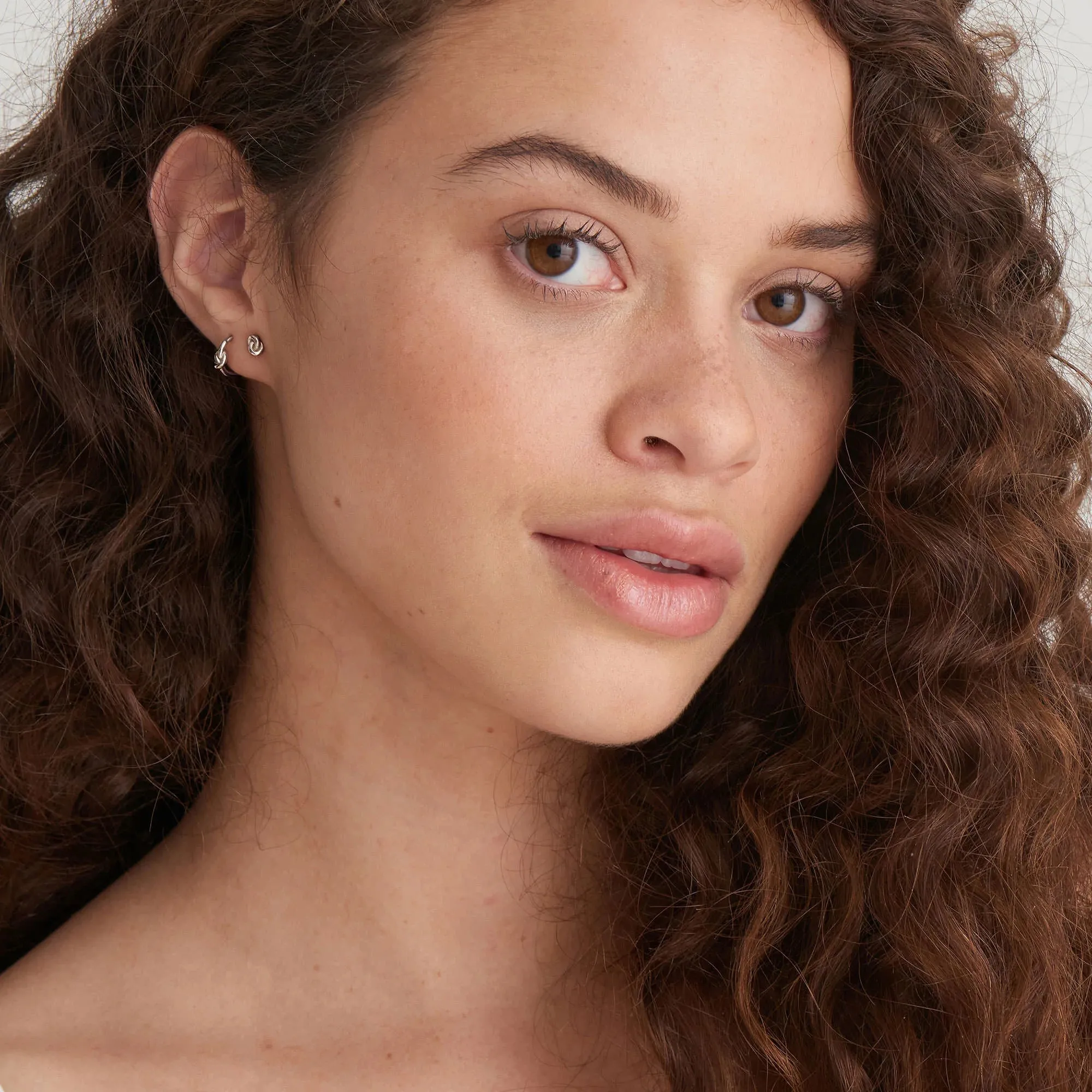 Ania Haie Sterling Silver Dainty Knot Stud Earrings