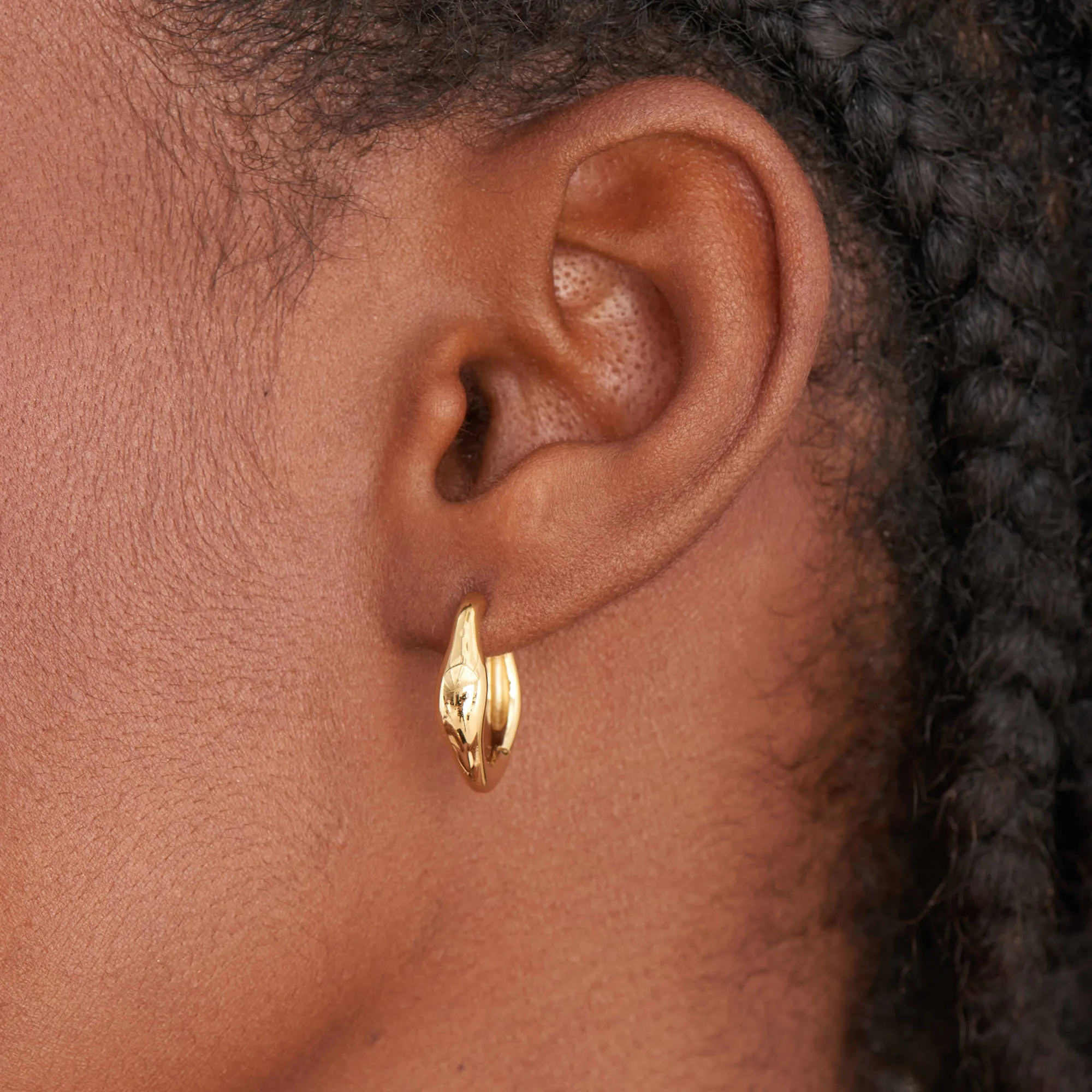 Ania Haie Wave Huggie Hoop Earrings