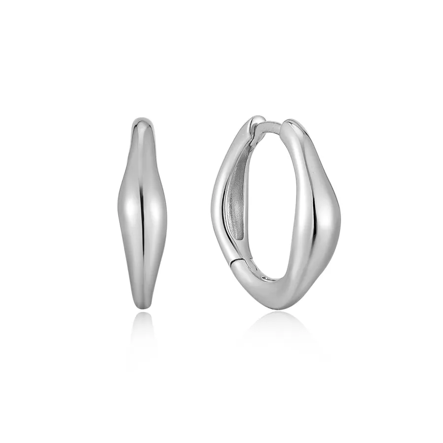 Ania Haie Wave Huggie Hoop Earrings