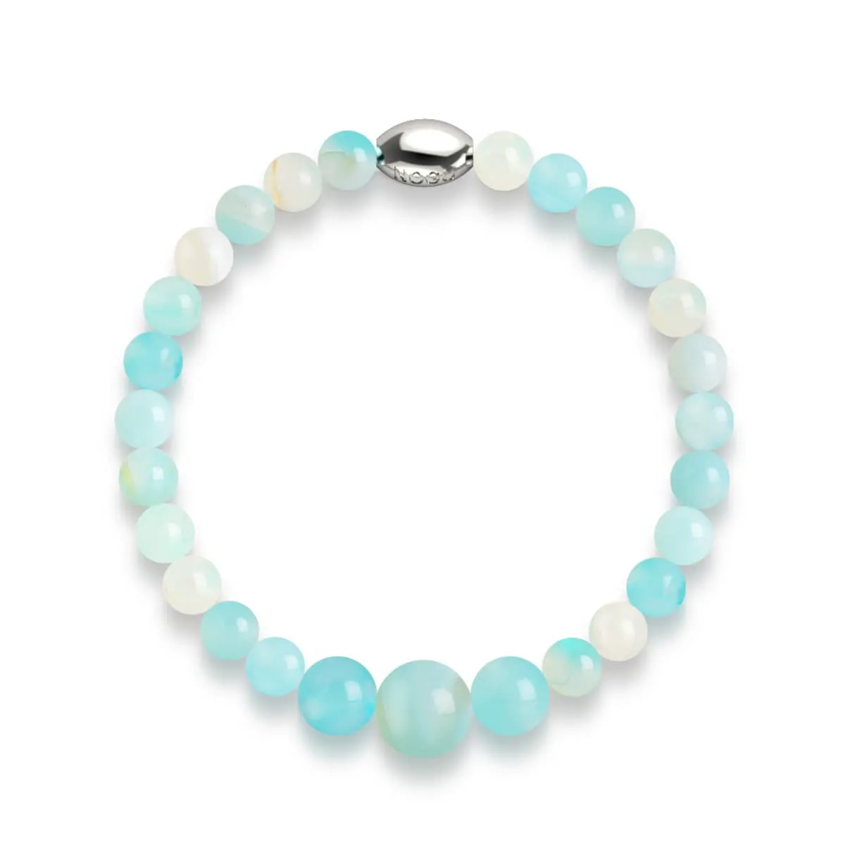 Aquamarine | .925 Sterling Silver | Gemstone Cascade Bracelet