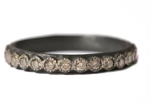 ARMENTA 18K YELLOW GOLD AND STERLING SILVER DIAMOND RING 03080