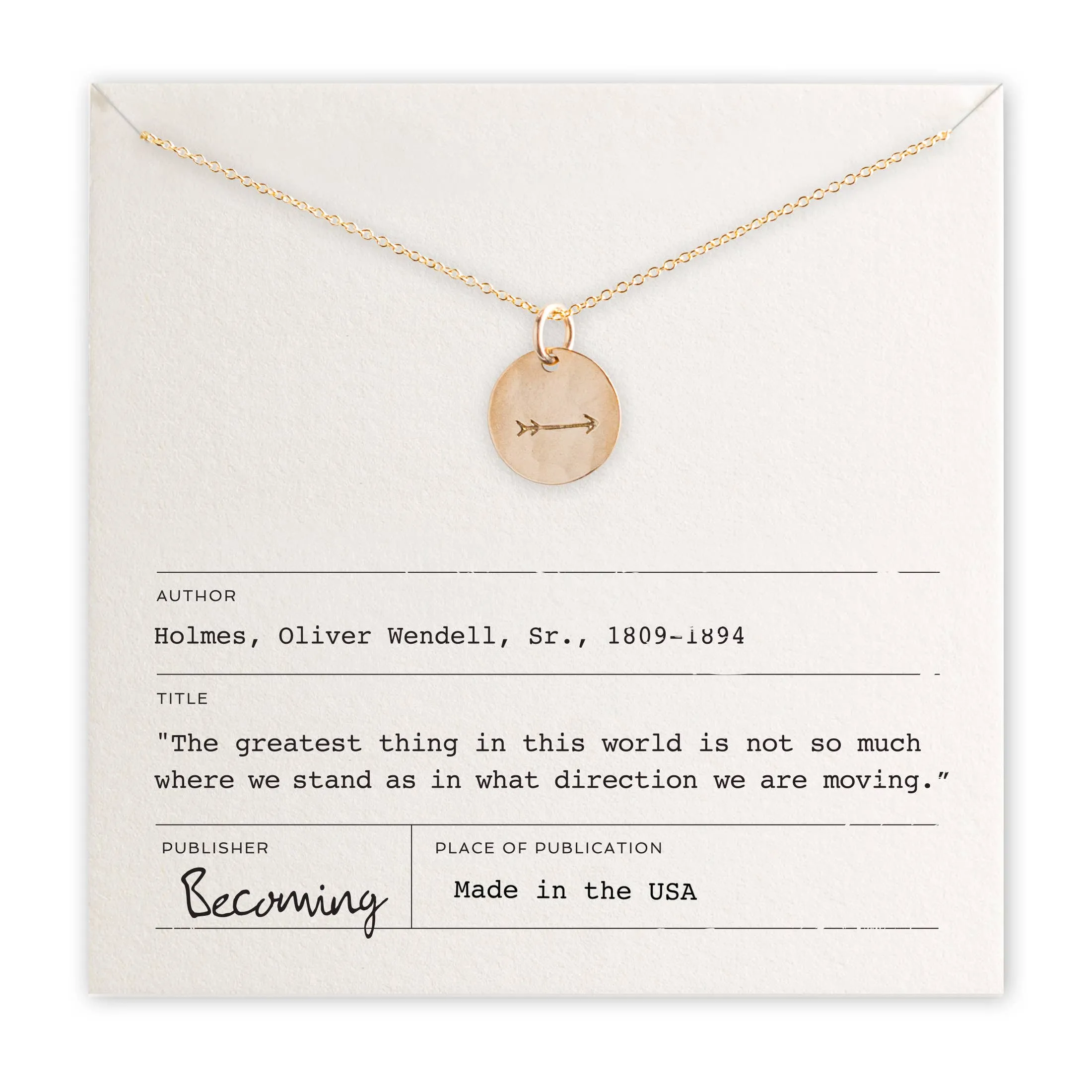 Arrow Necklace Gold