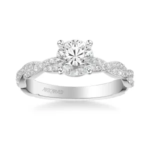 Artcarved "Madeleine" Petite Twist Diamond Engagement Ring