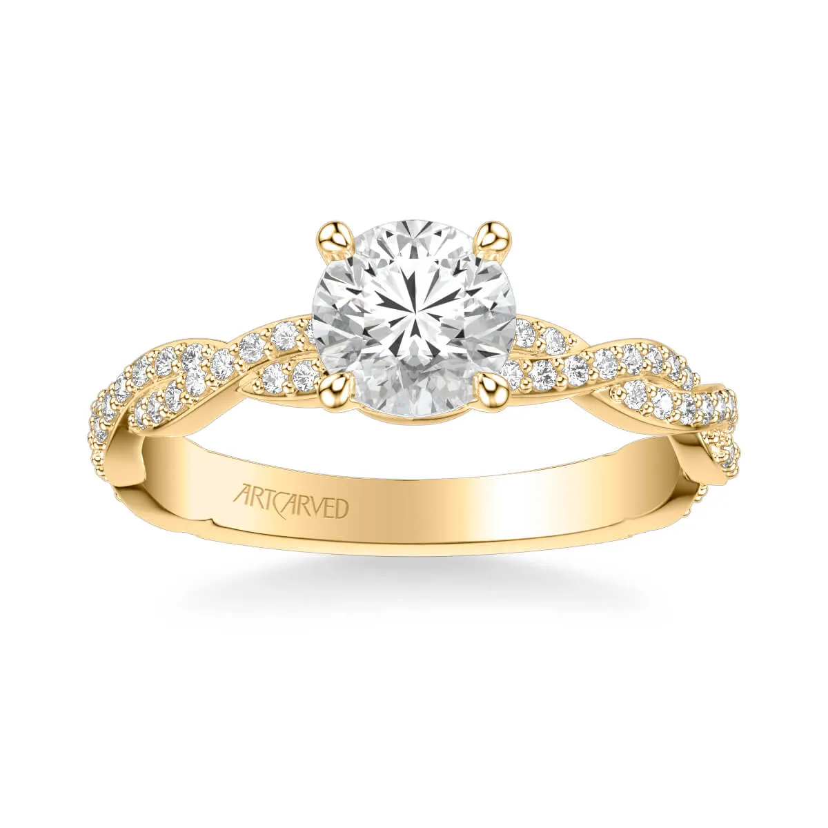 Artcarved "Madeleine" Petite Twist Diamond Engagement Ring